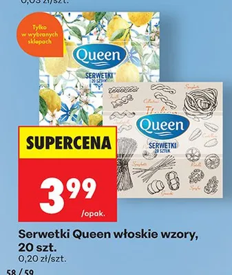 Serwetki włoskie wzory promocja w Biedronka