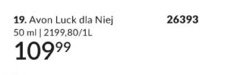 Woda perfumowana Avon Luck dla Niej promocja w AVON