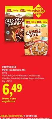 Płatki śniadaniowe Crownfield Choco Kulki XXL promocja w Lidl