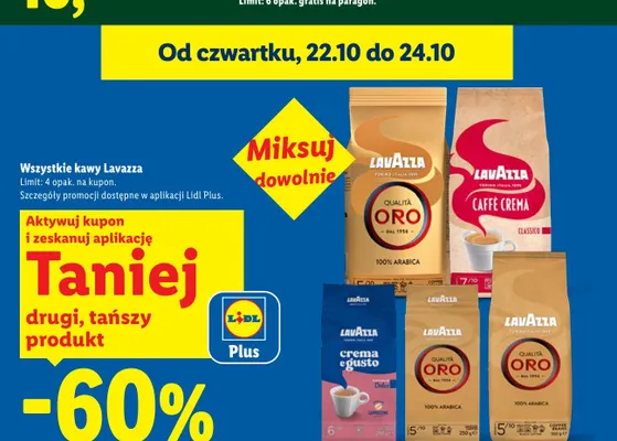 Kawa mielona Lavazza Crema e Gusto Dolce promocja w Lidl
