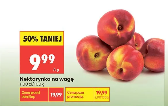 Nektarynka na wagę promocja w Biedronka