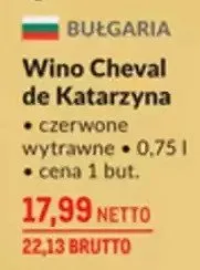 Wino Cheval de Katarzyna czerwone wytrawne promocja w Makro