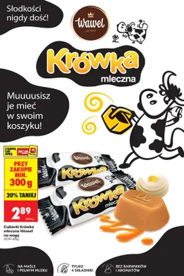 Cukierki Krówka mleczna Wawel na wagę promocja w Biedronka