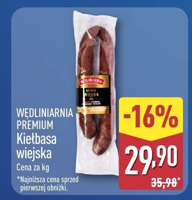Kiełbasa wiejska Taurus promocja w Aldi