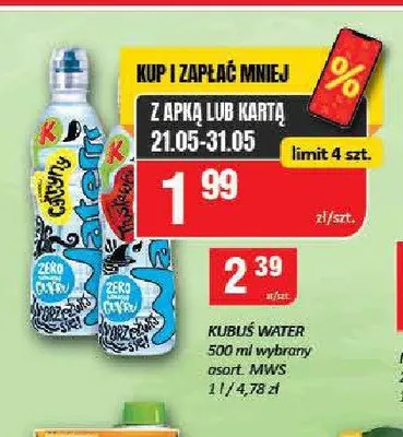 Napój Kubuś Water promocja w Chorten