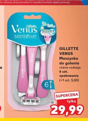 Maszynka do golenia Gillette Venus Sensitive 6-pak promocja w Kaufland
