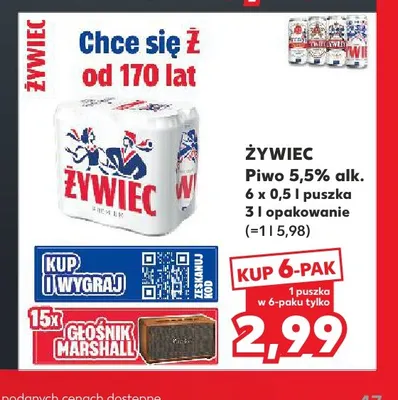 Piwo Żywiec 6-pak promocja w Kaufland