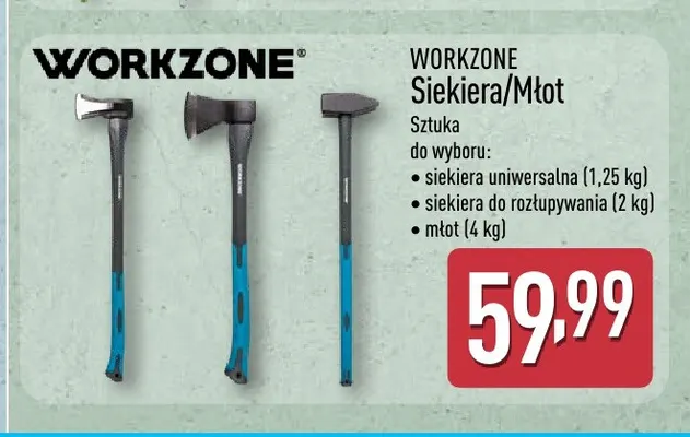 Siekiera do rozłupywania 2 kg Workzone promocja w Aldi