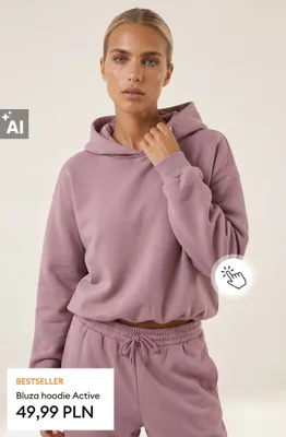 Bluza hoodie Active promocja w Sinsay