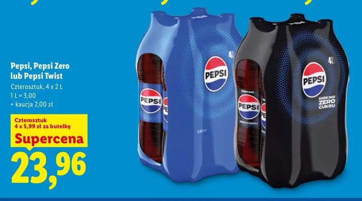 Napój gazowany Pepsi 4-pak promocja w Lidl