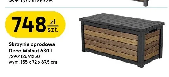 Skrzynia ogrodowa Deco Walnut 630 l Keter promocja w Castorama