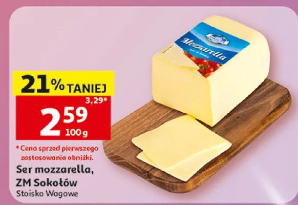 Ser mozzarella ZM Sokołów promocja w Auchan