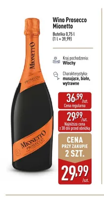 Wino Prosecco Mionetto promocja w Aldi