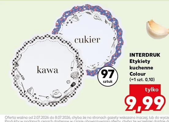 Etykiety kuchenne Interdruk Colour 97-pak promocja w Kaufland