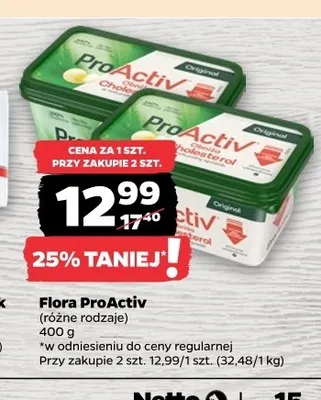 Margaryna Flora ProActiv promocja w Netto
