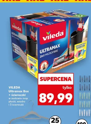 Mop płaski Vileda Ultramax Box + ściereczki promocja w Kaufland