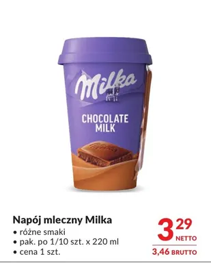 Napój mleczny Milka promocja w Makro