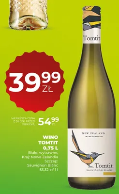 Wino Tomtit Sauvignon Blanc promocja w Duży Ben