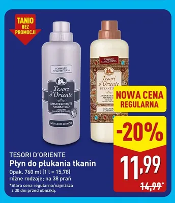 Płyn do płukania tkanin Muschio Bianco Tesori d'Oriente promocja w Aldi