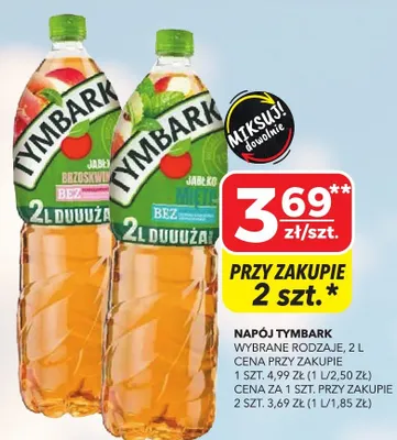 Napój jabłko bez dodatku cukrów promocja w Top Market