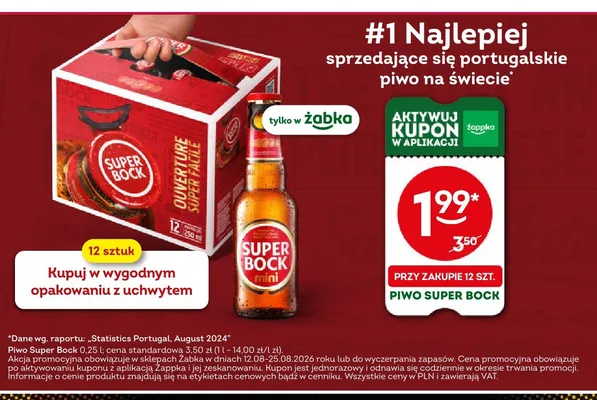 Piwo Super Bock Mini promocja w Żabka