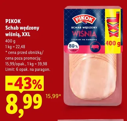 Schab wędzony wiśnią Pikok XXL promocja w Lidl