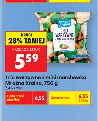 Trio warzywne z mini marchewką Mroźna Kraina promocja w Biedronka