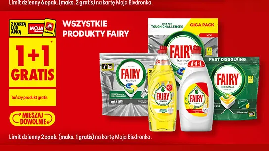Kapsułki do zmywarki Fairy Original promocja w Biedronka