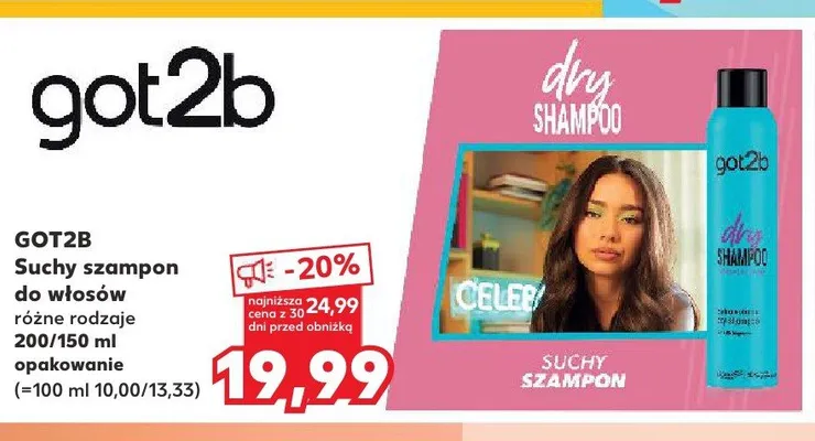 Suchy szampon do włosów Got2b promocja w Kaufland