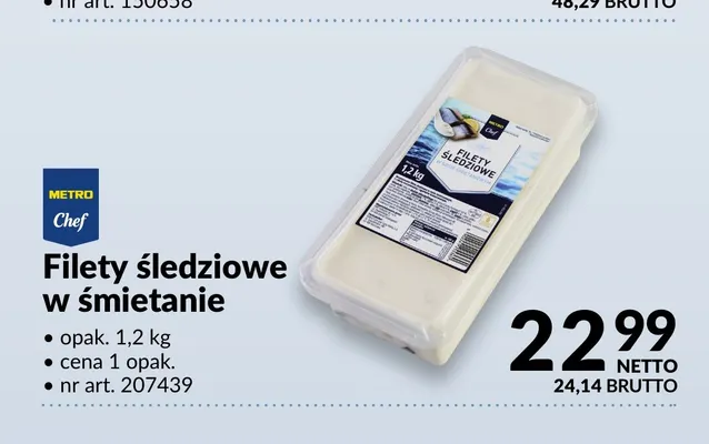 Filety śledziowe w śmietanie Metro Chef promocja w Makro