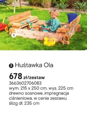 Huśtawka Ola promocja w Castorama