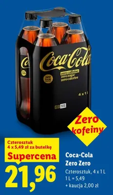 Napój gazowany Zero Zero 4-pak promocja w Lidl