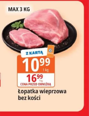 Łopatka wieprzowa bez kości promocja w Leclerc
