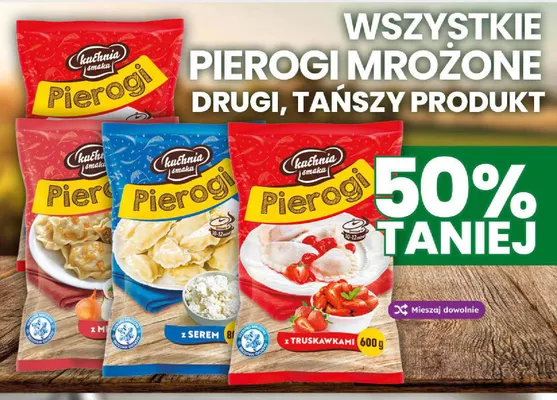 Pierogi mrożone z serem Kuchnia Smaku promocja w Dino