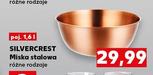Miska stalowa 1,6 l Silvercrest promocja w Kaufland