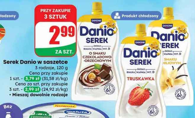 Serek Danio w saszetce promocja w Dino