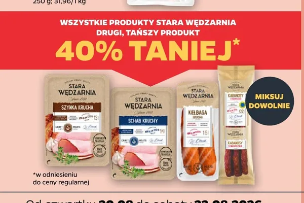 Kiełbasa Krucha Stara Wędzarnia promocja w Netto