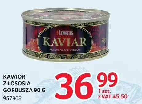 Kawior z łososia gorbusza 90 g promocja w Selgros