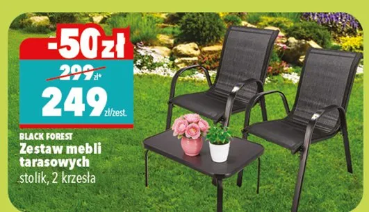 Zestaw mebli tarasowych stolik, 2 krzesła promocja w Biedronka