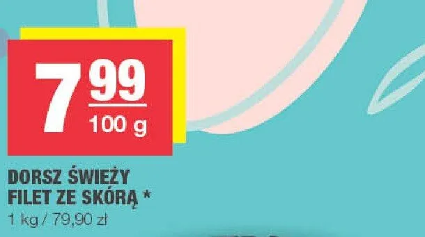 Dorsz świeży filet ze skórą promocja w SPAR