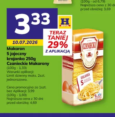 Makaron 5 jajeczny krajanka Czaniecki promocja w Hitpol