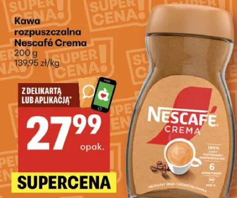 Kawa rozpuszczalna Crema promocja w Delikatesy Centrum