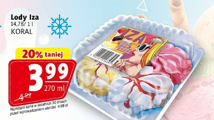 Lody Iza Koral promocja w Prim Market
