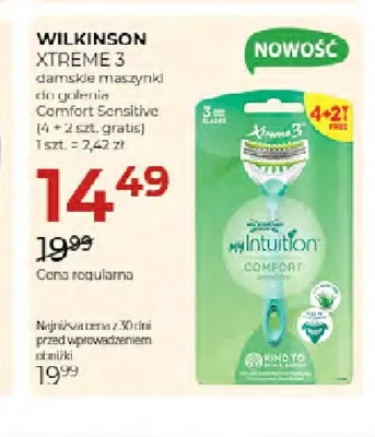 Damskie maszynki do golenia Comfort Sensitive Xtreme 3 Wilkinson promocja w Drogerie Jawa