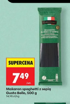 Makaron spaghetti z sepią Gusto Bello promocja w Biedronka