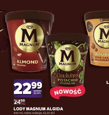 Lody Magnum Pistachio Algida promocja w Stokrotka