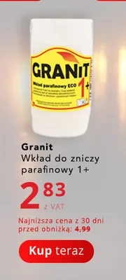 Wkład do zniczy parafinowy 1+ Granit promocja w Poczta Polska