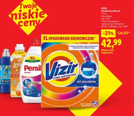 Proszek do prania XL VIZIR promocja w Lidl