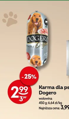 Karma dla psa Dogero wołowina promocja w Żabka