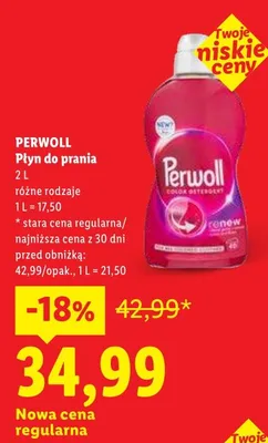 Płyn do prania Perwoll promocja w Lidl